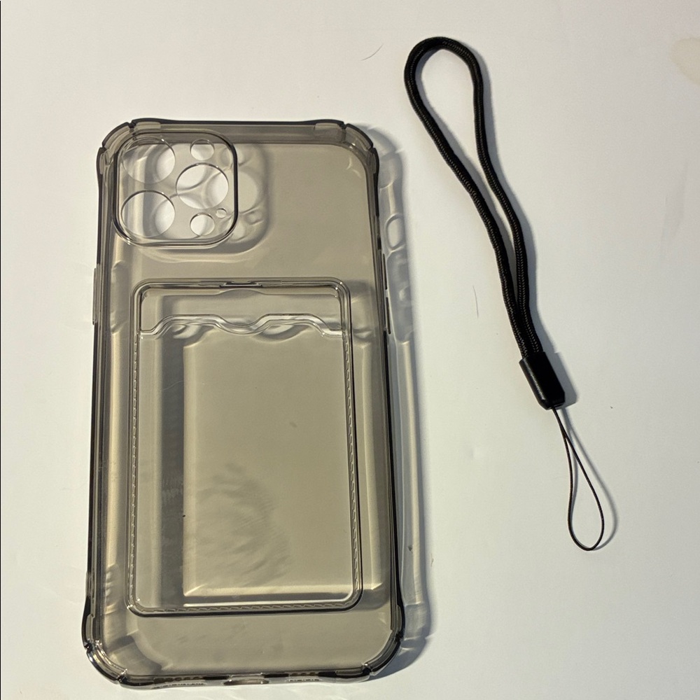 Clear Protective Phone Case with Wrist Strap - IPHONE 12 PRO MAX